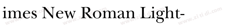 imes New Roman Light字体转换